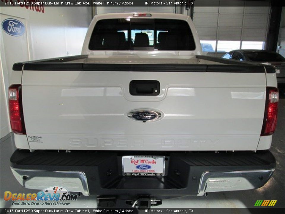 2015 Ford F250 Super Duty Lariat Crew Cab 4x4 White Platinum / Adobe Photo #7