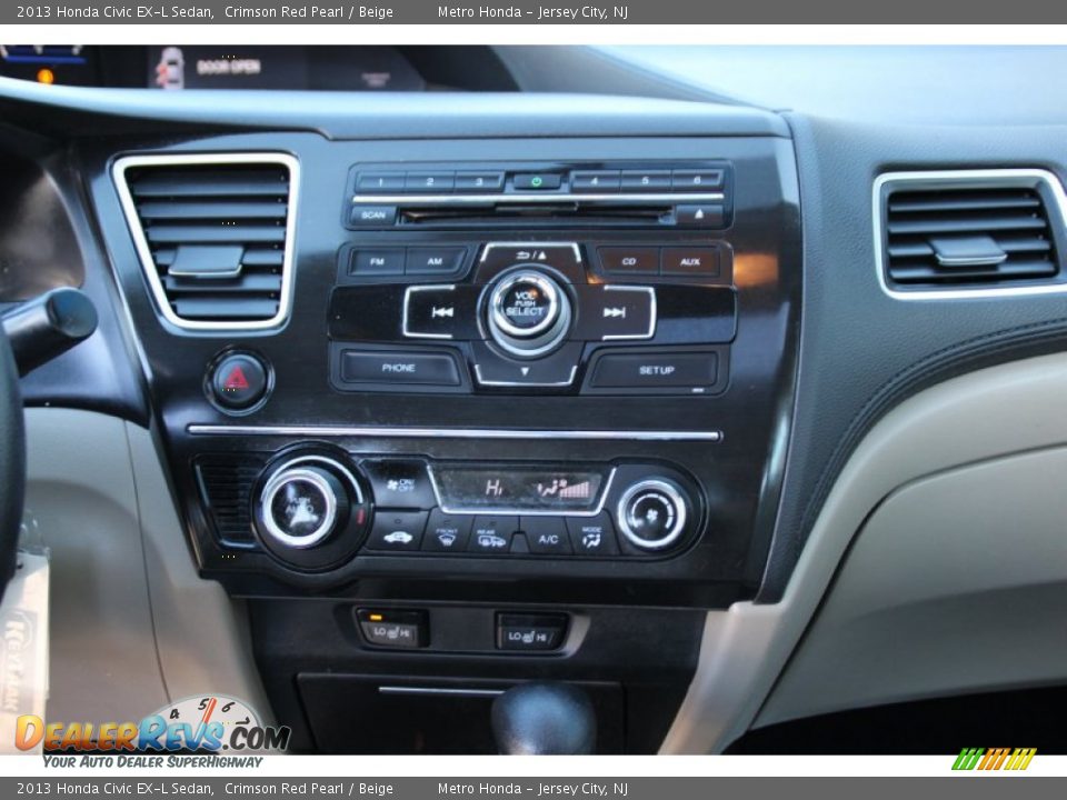 2013 Honda Civic EX-L Sedan Crimson Red Pearl / Beige Photo #15
