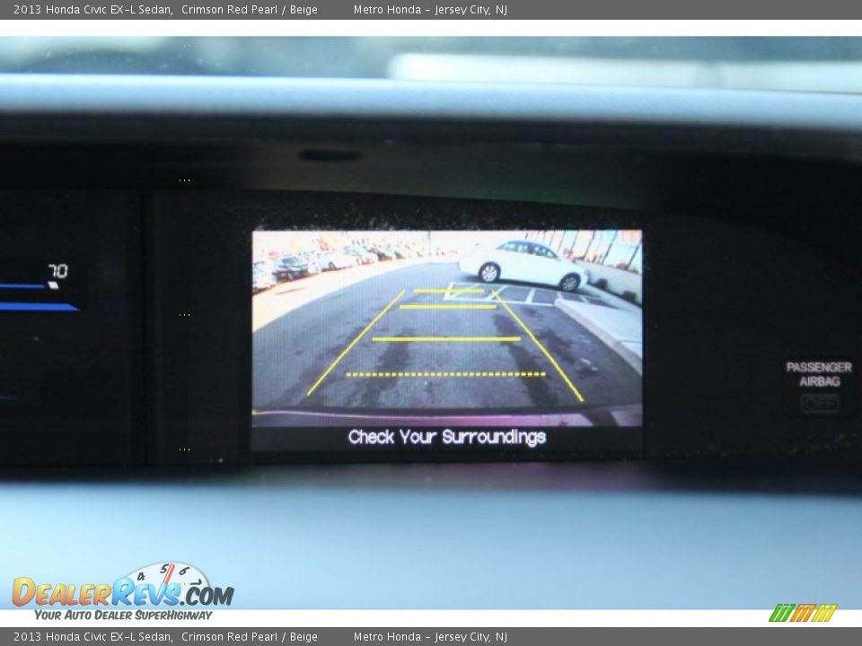 2013 Honda Civic EX-L Sedan Crimson Red Pearl / Beige Photo #20