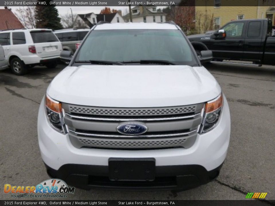 2015 Ford Explorer 4WD Oxford White / Medium Light Stone Photo #2