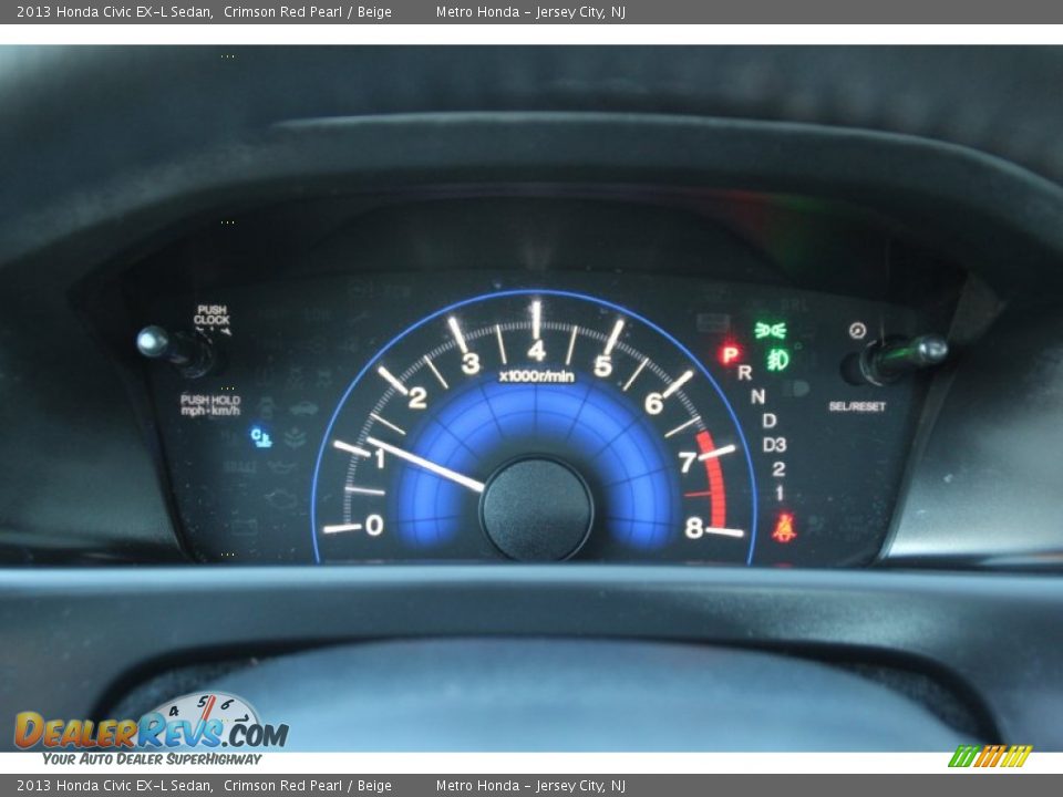2013 Honda Civic EX-L Sedan Crimson Red Pearl / Beige Photo #22