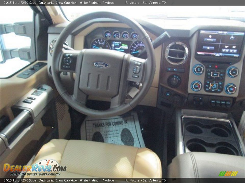 2015 Ford F250 Super Duty Lariat Crew Cab 4x4 White Platinum / Adobe Photo #15