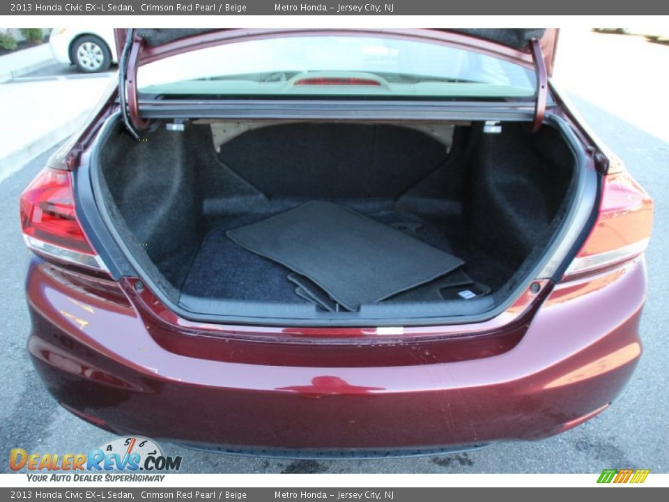 2013 Honda Civic EX-L Sedan Crimson Red Pearl / Beige Photo #24
