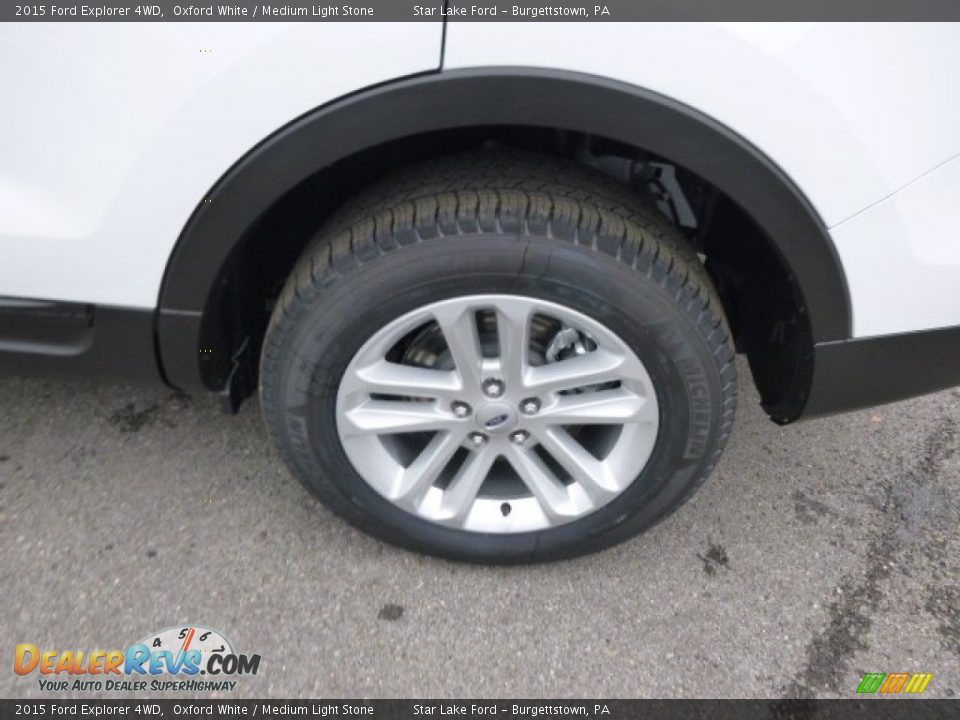 2015 Ford Explorer 4WD Oxford White / Medium Light Stone Photo #9