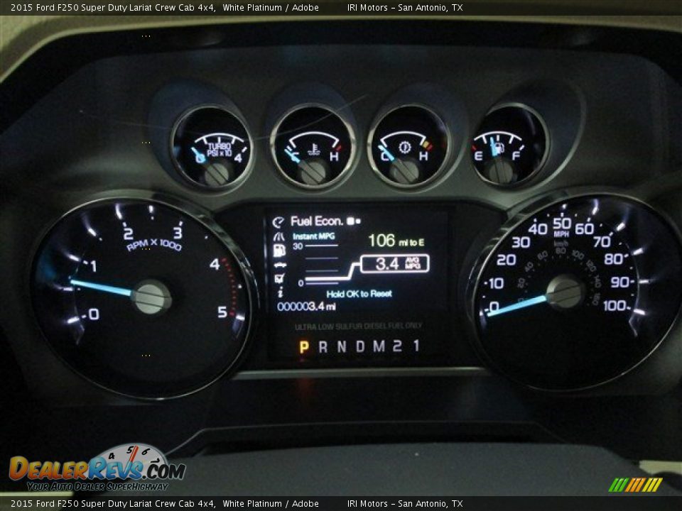 2015 Ford F250 Super Duty Lariat Crew Cab 4x4 White Platinum / Adobe Photo #22