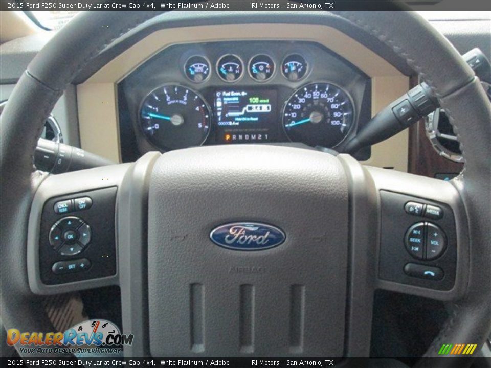2015 Ford F250 Super Duty Lariat Crew Cab 4x4 White Platinum / Adobe Photo #23
