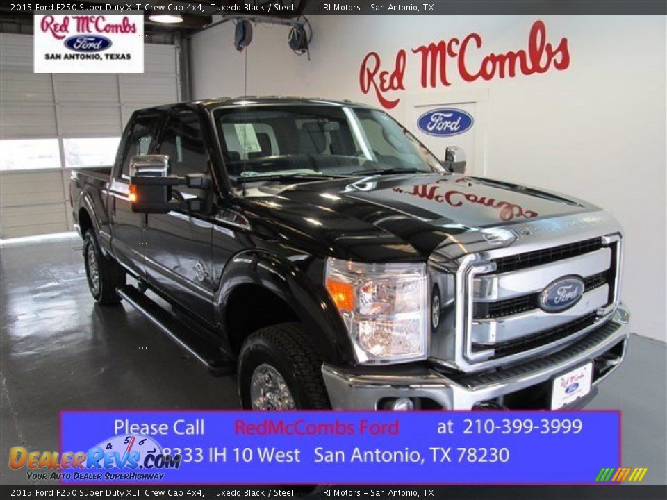 2015 Ford F250 Super Duty XLT Crew Cab 4x4 Tuxedo Black / Steel Photo #1