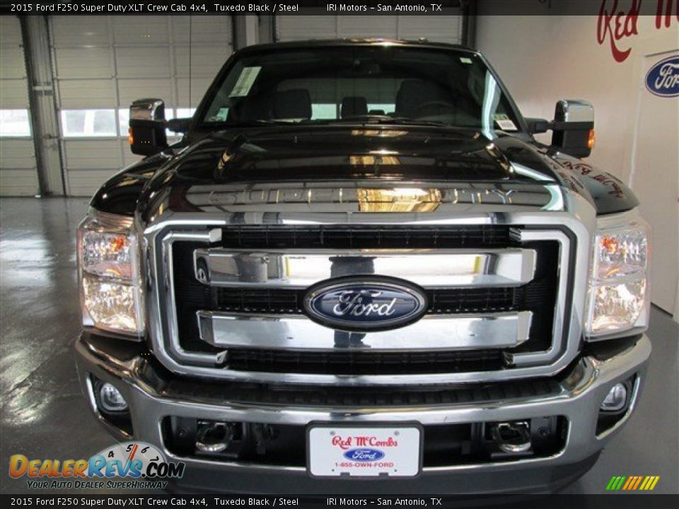 2015 Ford F250 Super Duty XLT Crew Cab 4x4 Tuxedo Black / Steel Photo #2