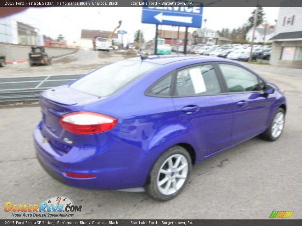 2015 Ford Fiesta SE Sedan Perfomance Blue / Charcoal Black Photo #5