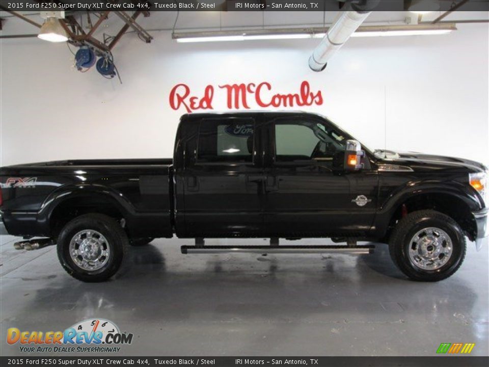 2015 Ford F250 Super Duty XLT Crew Cab 4x4 Tuxedo Black / Steel Photo #11