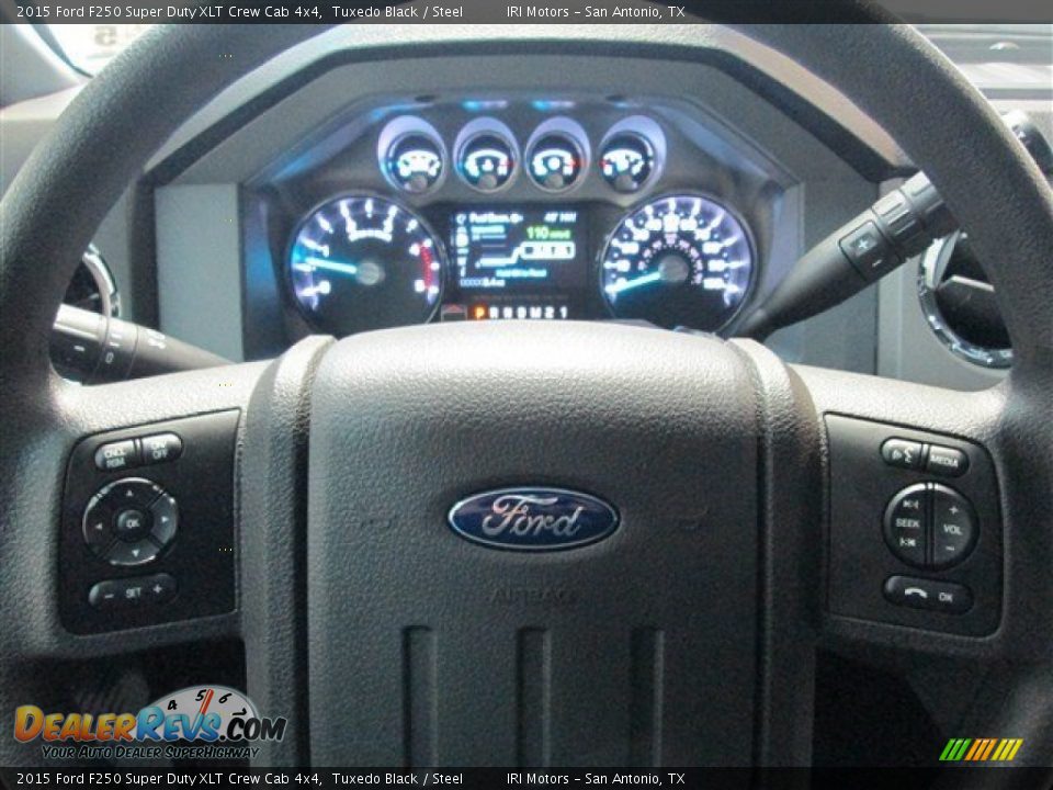 2015 Ford F250 Super Duty XLT Crew Cab 4x4 Tuxedo Black / Steel Photo #22