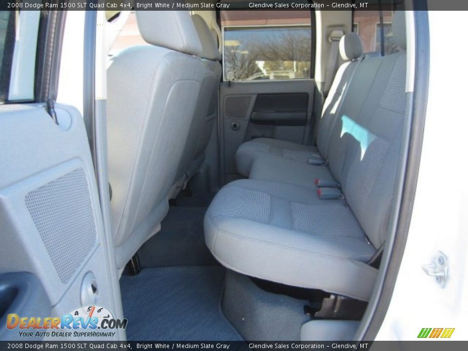 2008 Dodge Ram 1500 SLT Quad Cab 4x4 Bright White / Medium Slate Gray Photo #11
