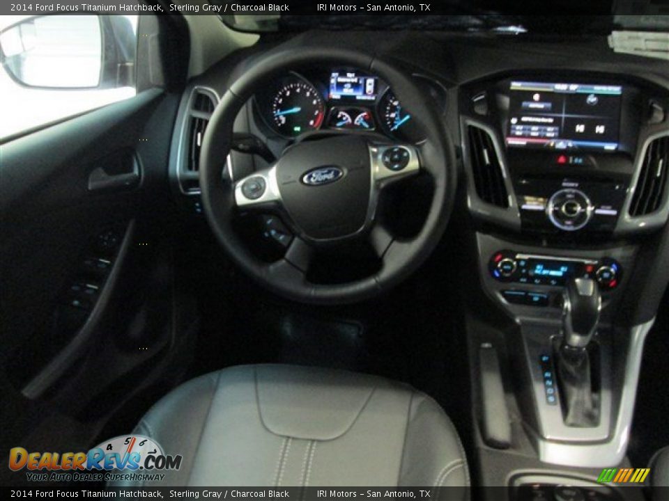 2014 Ford Focus Titanium Hatchback Sterling Gray / Charcoal Black Photo #11