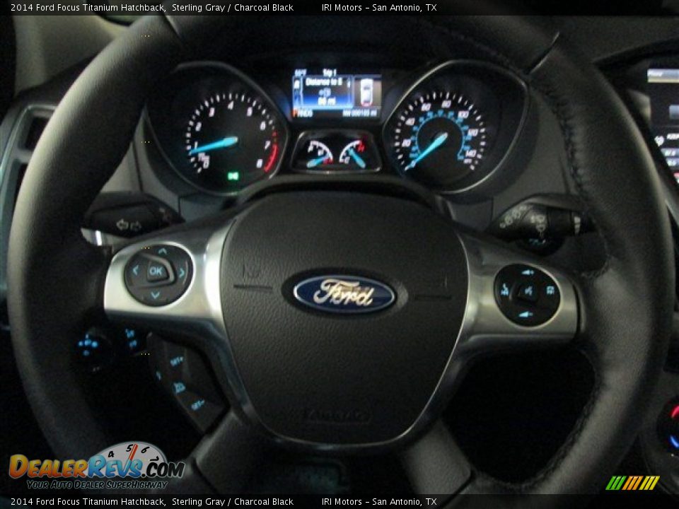 2014 Ford Focus Titanium Hatchback Sterling Gray / Charcoal Black Photo #21