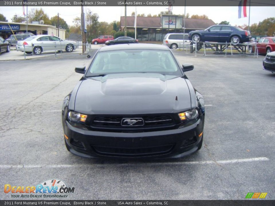 2011 Ford Mustang V6 Premium Coupe Ebony Black / Stone Photo #1