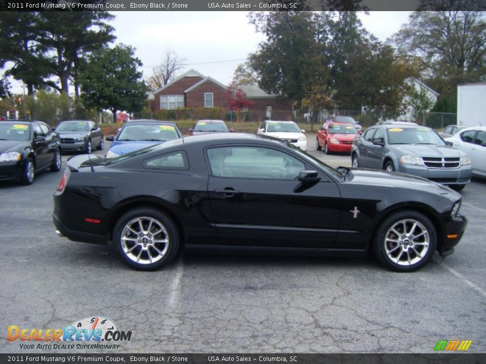2011 Ford Mustang V6 Premium Coupe Ebony Black / Stone Photo #4