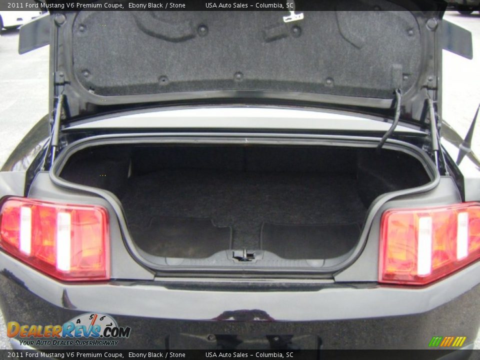 2011 Ford Mustang V6 Premium Coupe Ebony Black / Stone Photo #16