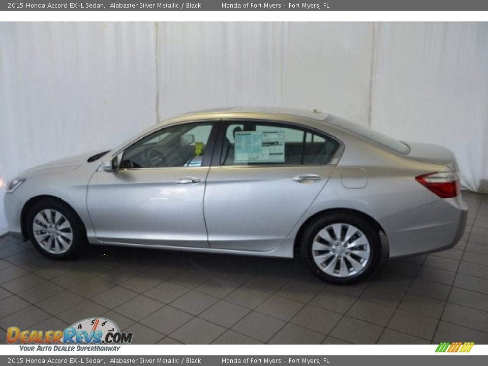 2015 Honda Accord EX-L Sedan Alabaster Silver Metallic / Black Photo #4
