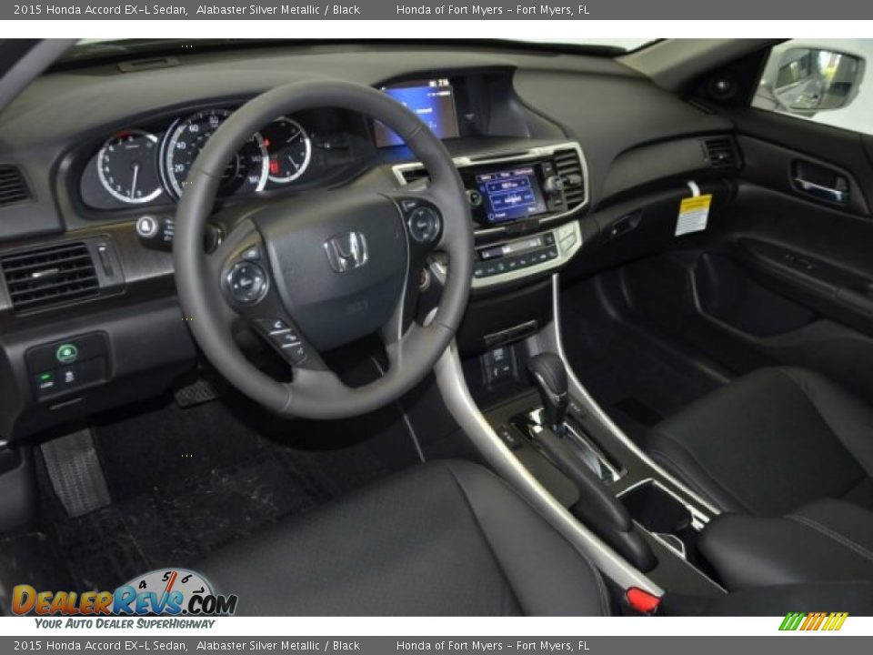 2015 Honda Accord EX-L Sedan Alabaster Silver Metallic / Black Photo #8