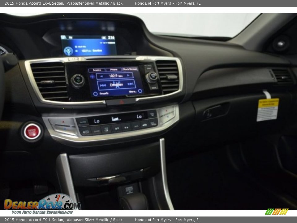 2015 Honda Accord EX-L Sedan Alabaster Silver Metallic / Black Photo #11