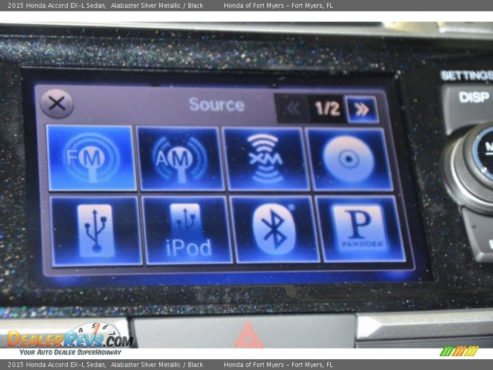 2015 Honda Accord EX-L Sedan Alabaster Silver Metallic / Black Photo #12