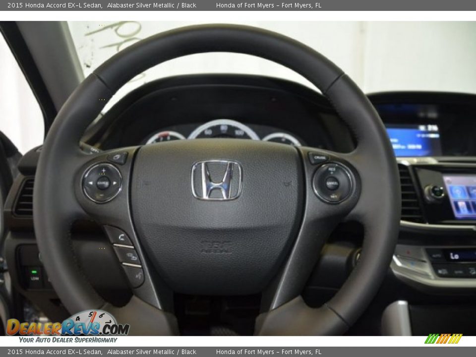 2015 Honda Accord EX-L Sedan Alabaster Silver Metallic / Black Photo #17