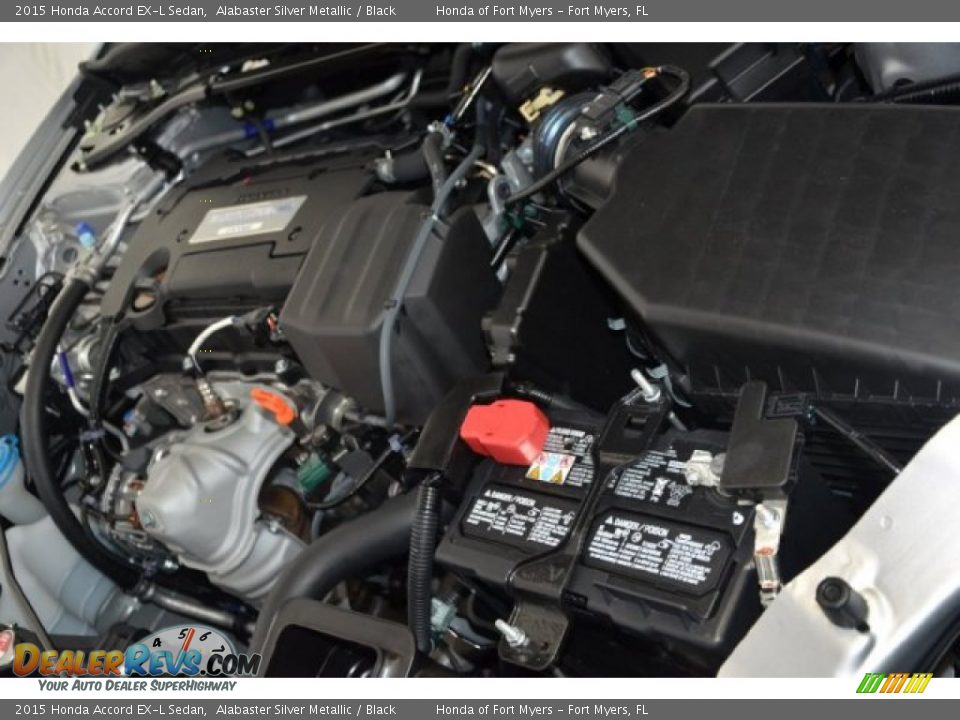 2015 Honda Accord EX-L Sedan Alabaster Silver Metallic / Black Photo #19