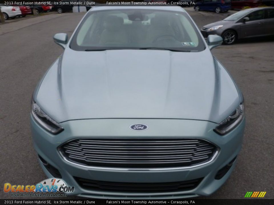 2013 Ford Fusion Hybrid SE Ice Storm Metallic / Dune Photo #11