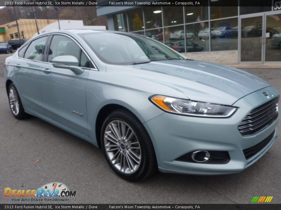 2013 Ford Fusion Hybrid SE Ice Storm Metallic / Dune Photo #12