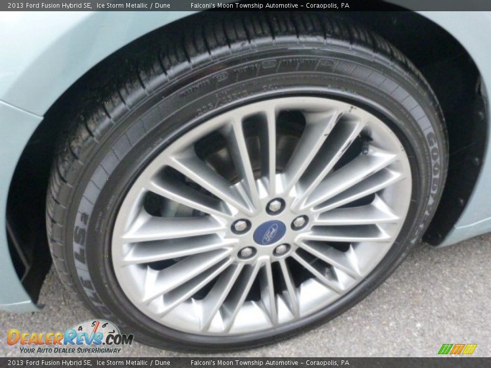 2013 Ford Fusion Hybrid SE Ice Storm Metallic / Dune Photo #13