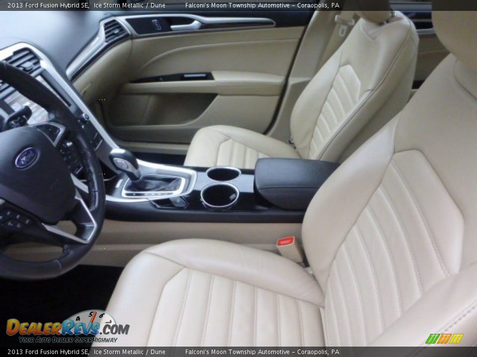 2013 Ford Fusion Hybrid SE Ice Storm Metallic / Dune Photo #14