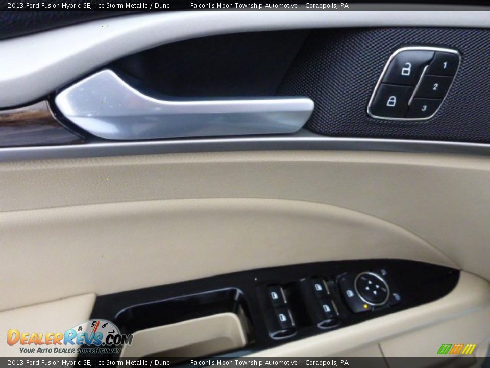 2013 Ford Fusion Hybrid SE Ice Storm Metallic / Dune Photo #17