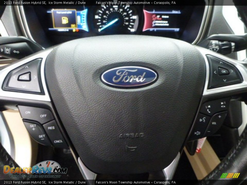 2013 Ford Fusion Hybrid SE Ice Storm Metallic / Dune Photo #20