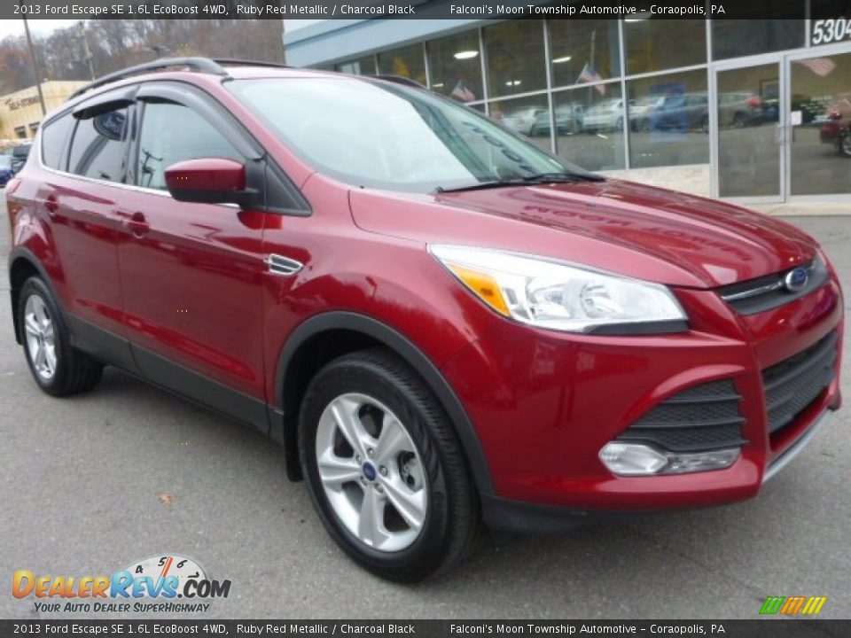 2013 Ford Escape SE 1.6L EcoBoost 4WD Ruby Red Metallic / Charcoal Black Photo #13