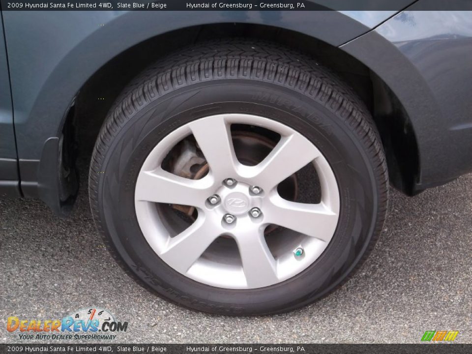 2009 Hyundai Santa Fe Limited 4WD Slate Blue / Beige Photo #3