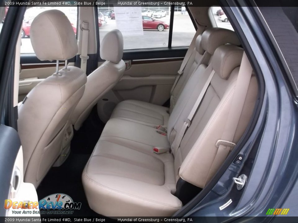 2009 Hyundai Santa Fe Limited 4WD Slate Blue / Beige Photo #22