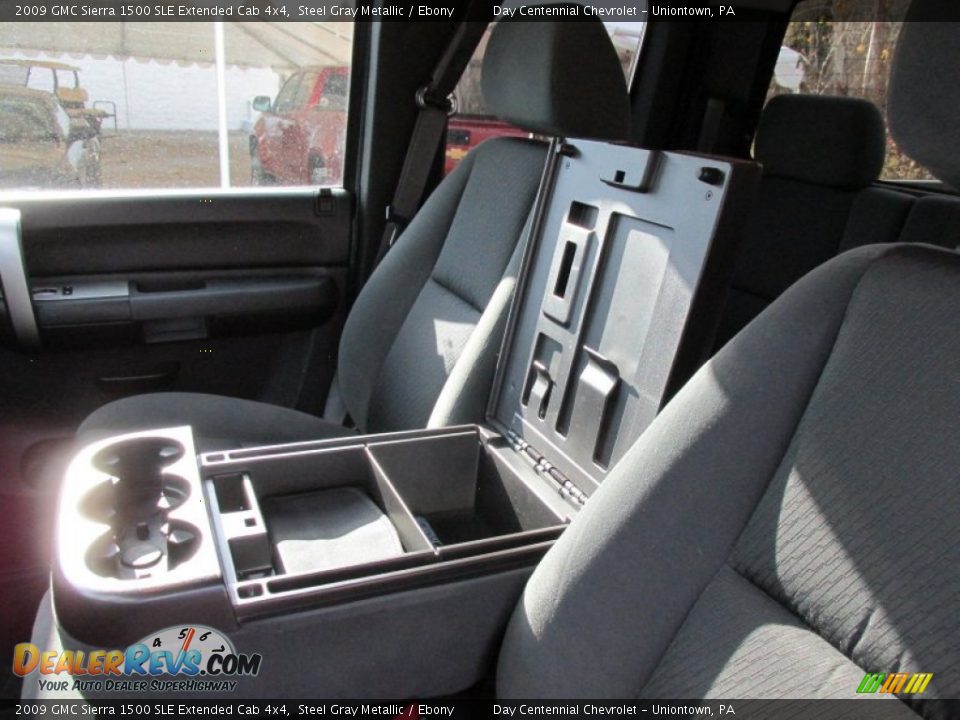 2009 GMC Sierra 1500 SLE Extended Cab 4x4 Steel Gray Metallic / Ebony Photo #20