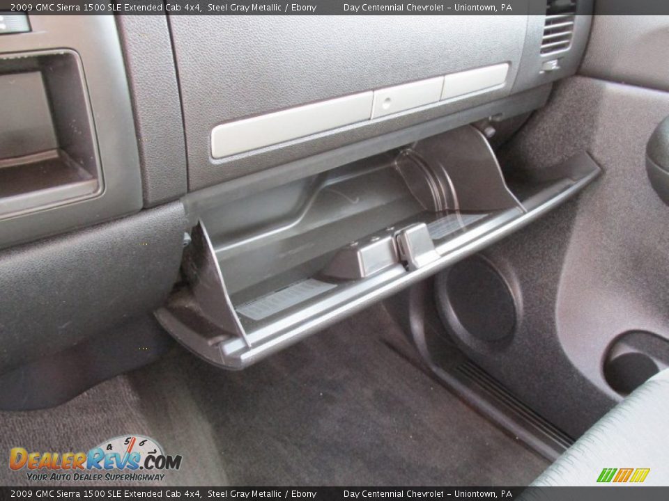 2009 GMC Sierra 1500 SLE Extended Cab 4x4 Steel Gray Metallic / Ebony Photo #31