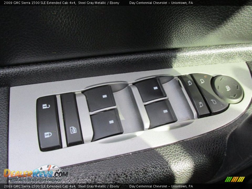 2009 GMC Sierra 1500 SLE Extended Cab 4x4 Steel Gray Metallic / Ebony Photo #36