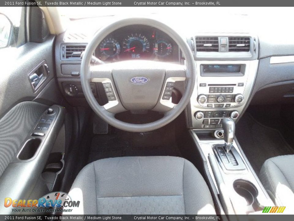 2011 Ford Fusion SE Tuxedo Black Metallic / Medium Light Stone Photo #6