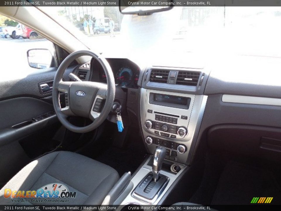 2011 Ford Fusion SE Tuxedo Black Metallic / Medium Light Stone Photo #11