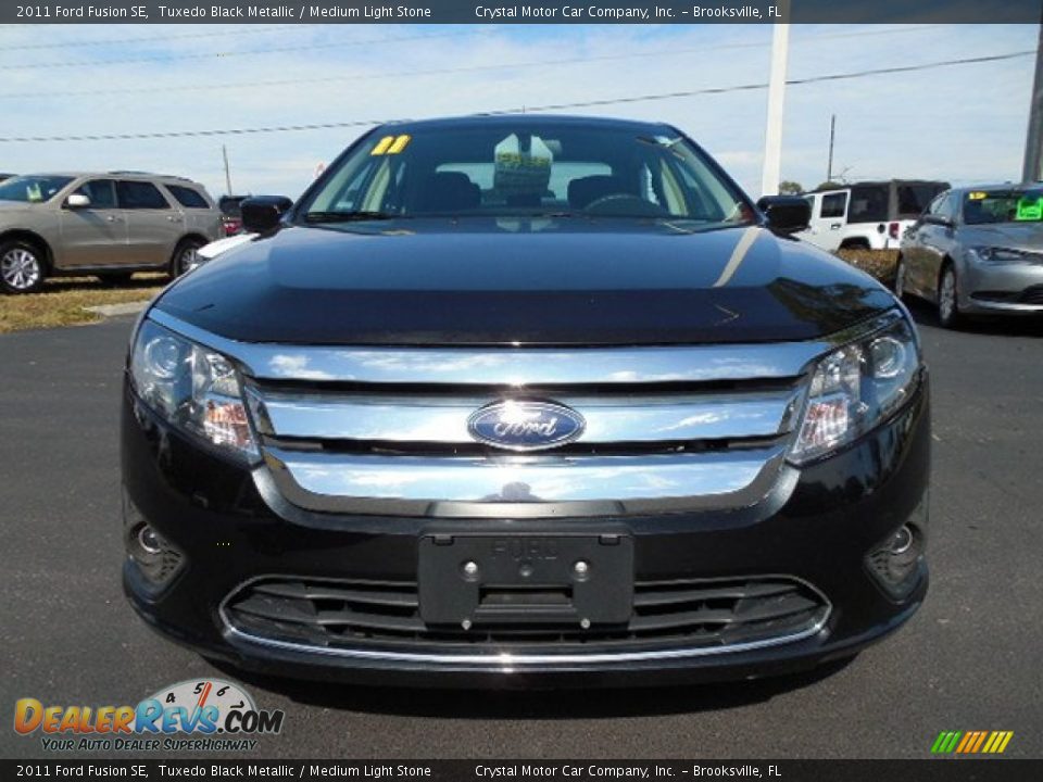 2011 Ford Fusion SE Tuxedo Black Metallic / Medium Light Stone Photo #13