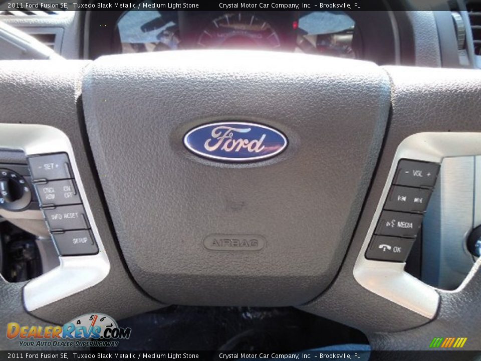 2011 Ford Fusion SE Tuxedo Black Metallic / Medium Light Stone Photo #22