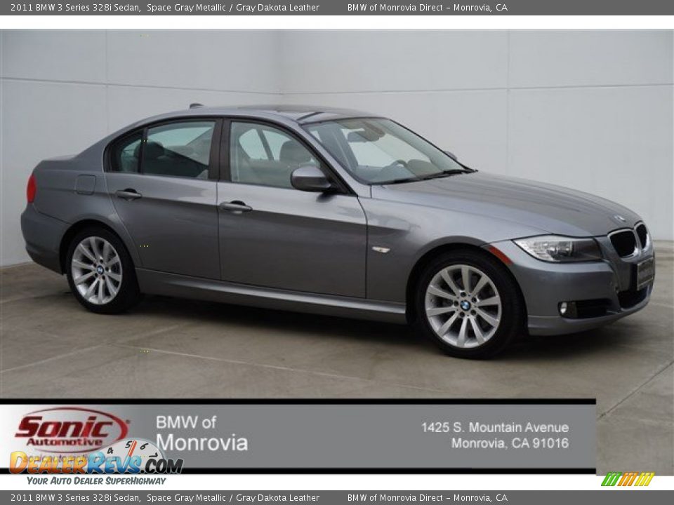 2011 BMW 3 Series 328i Sedan Space Gray Metallic / Gray Dakota Leather Photo #1