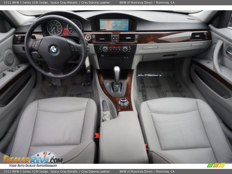 2011 BMW 3 Series 328i Sedan Space Gray Metallic / Gray Dakota Leather Photo #10