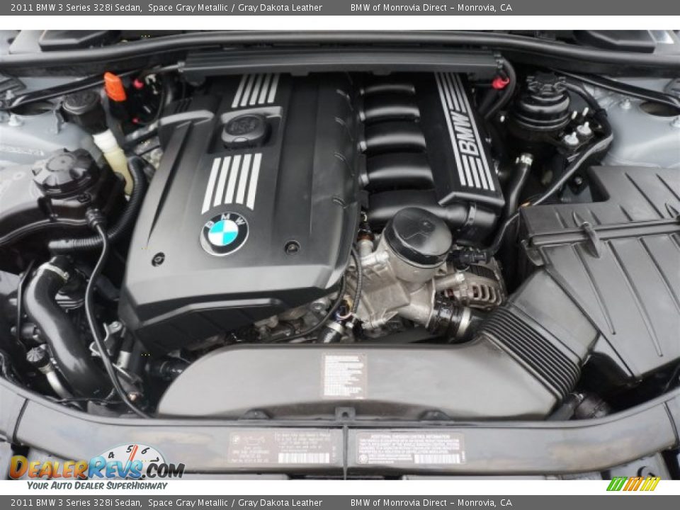 2011 BMW 3 Series 328i Sedan Space Gray Metallic / Gray Dakota Leather Photo #19