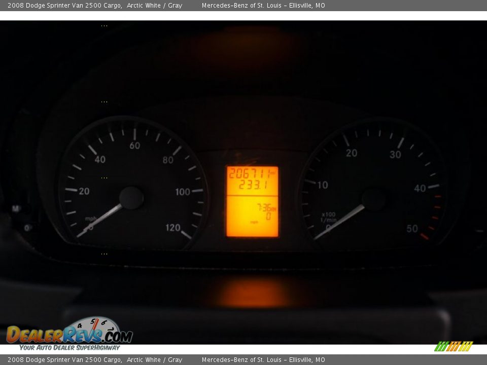 2008 Dodge Sprinter Van 2500 Cargo Arctic White / Gray Photo #23