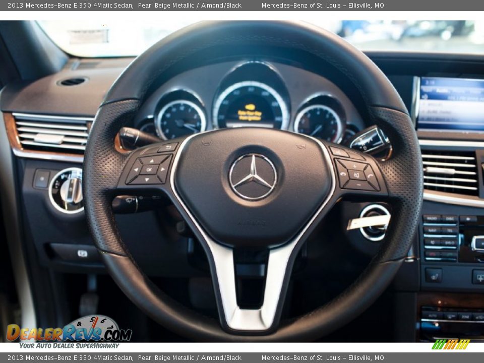 2013 Mercedes-Benz E 350 4Matic Sedan Pearl Beige Metallic / Almond/Black Photo #24