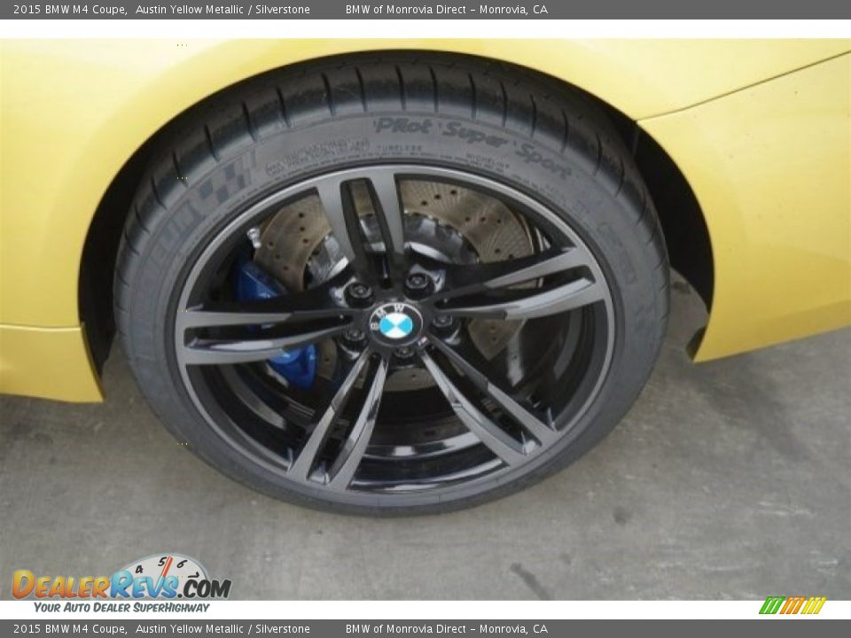2015 BMW M4 Coupe Austin Yellow Metallic / Silverstone Photo #4