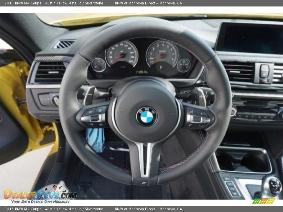 2015 BMW M4 Coupe Austin Yellow Metallic / Silverstone Photo #9